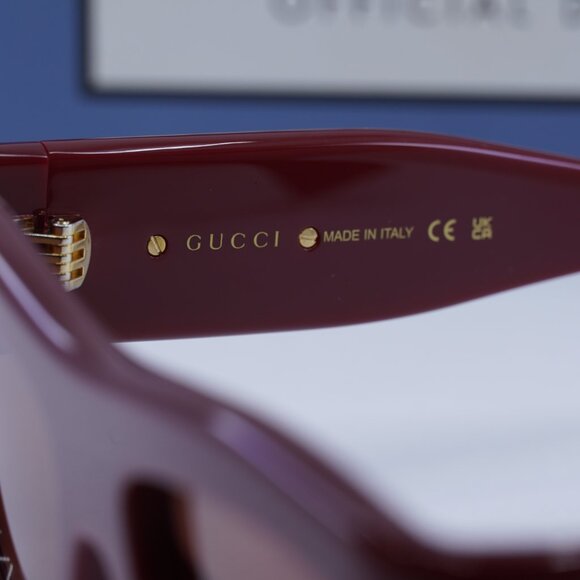 Gucci GG1772S 003 Square Sunglasses - Burgundy/Brown main image 12